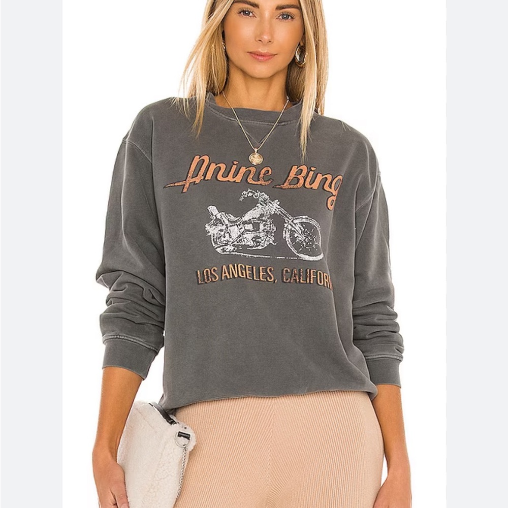 Anine Bing Moto Sweatshirt - Small